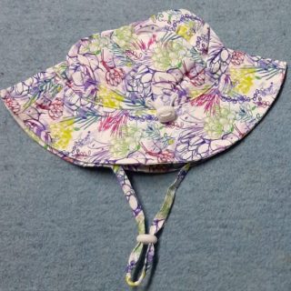 Adjustable Purple Flower UV Resistant Sunhat