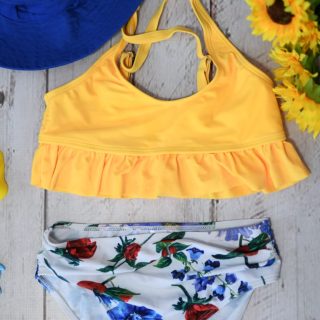 Yellow and Flower Bikini